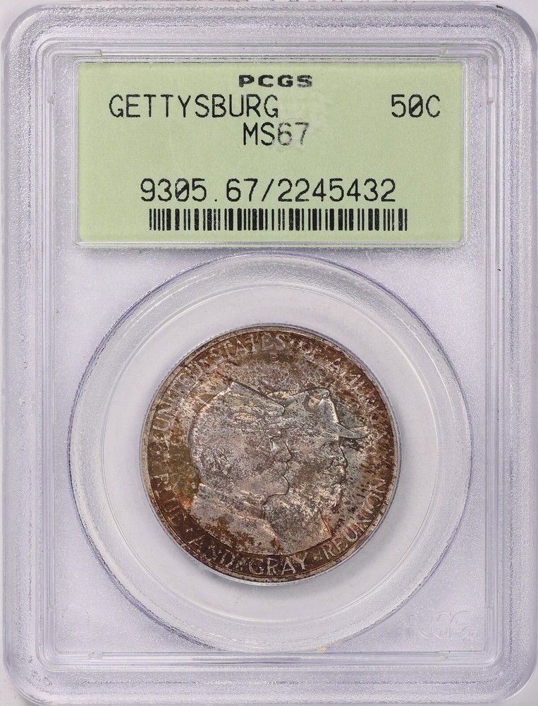 1936 Gettysburg Commemorative Half MS-67 PCGS Certified - OGH