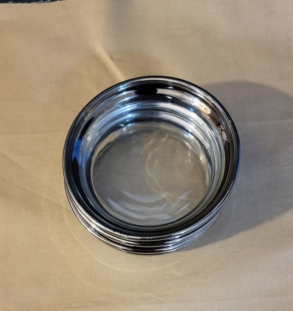 Silver Glass Coasters 1976