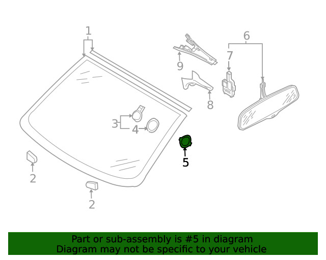 Genuine Audi Rain Sensor Retainer Spring 4F0-907-671-B