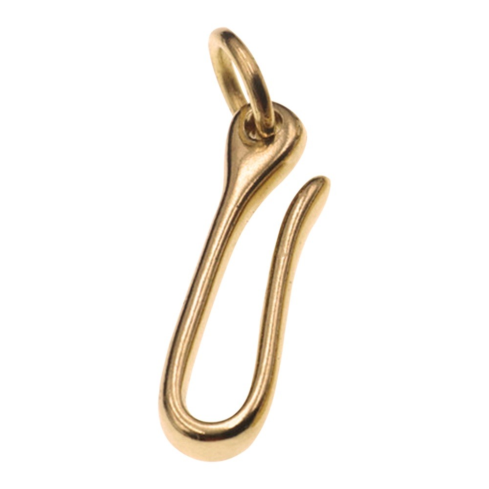 Retro Solid Brass Key Chain Key Ring Belt U Hook Wallet Chain Fish Hook 3 Size