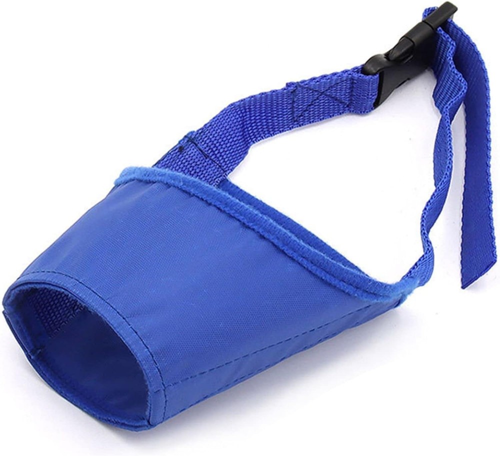 Cozy Quick Muzzle for Small Dogs - Adjustable & Breathable Blue XS Size