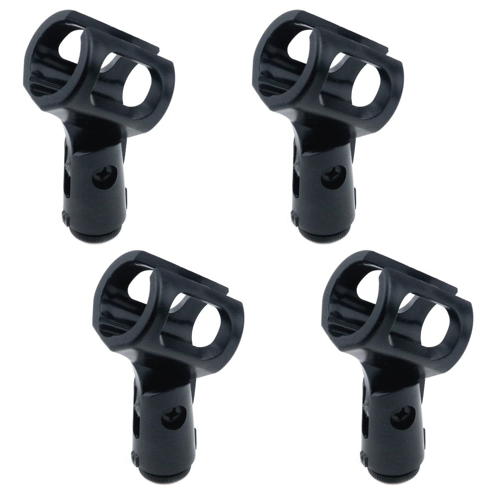 4Pcs Microphone Clip Rubber Flexible Mic Holder Handheld Wireless Mic Holder
