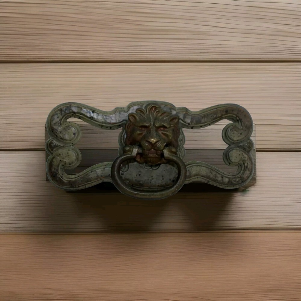 SAN MARCO PULL WITH LION FACE PULL BRASS FINISH/PLATED CABINET-DRAWER