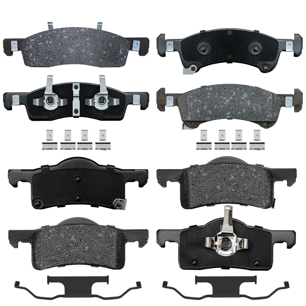 Front & Rear Ceramic Brake Pads w/Clips for 2003 2004-2006 Expedition Navigator