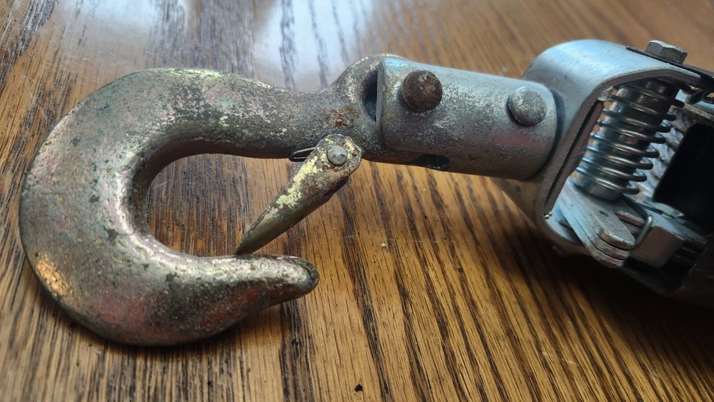 Power Pull Single Gear Crank Cable Puller Tow Winch Come Along USED