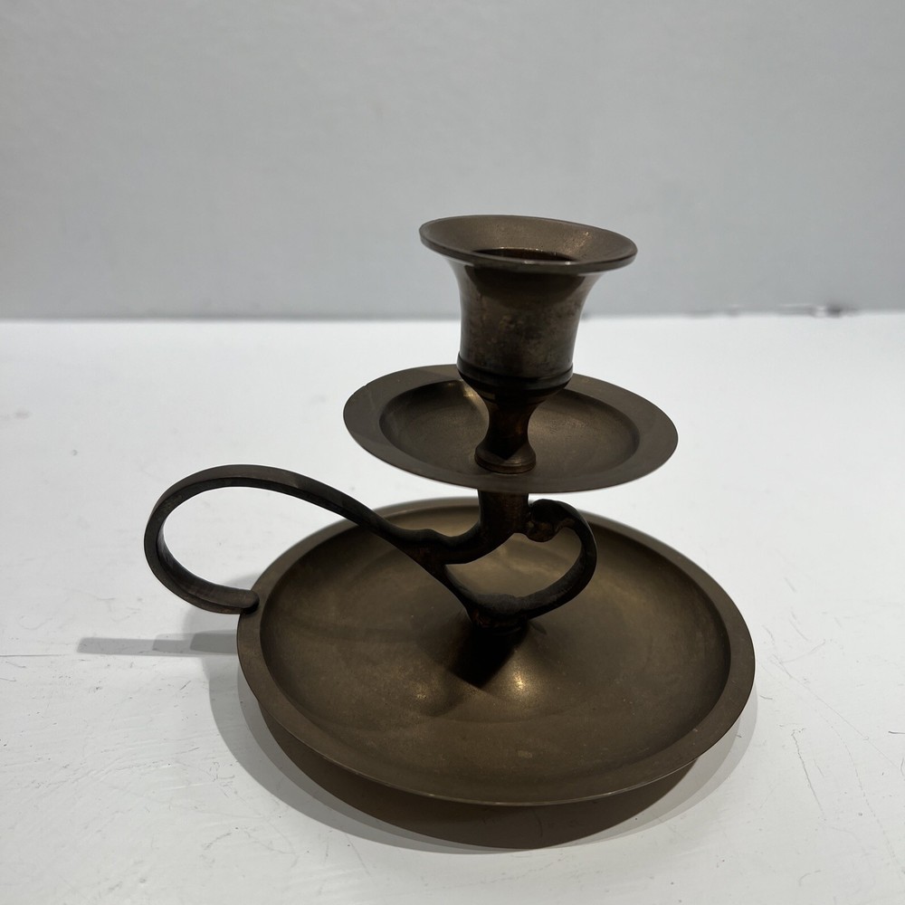 Brass candlestick beautiful Made In India With Handle