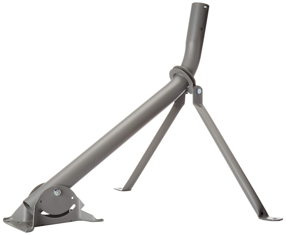 Adjustable Satellite Dish Antenna Mount for Roof or Wall Installation, Grey