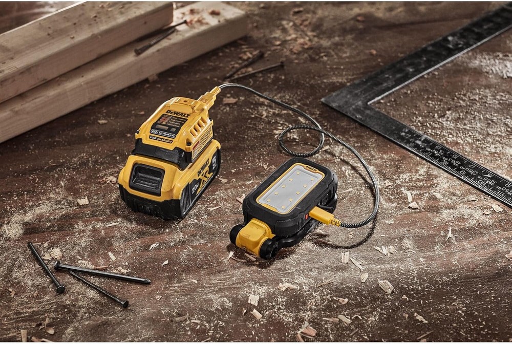 DEWALT LED Light, Powerful and Compact Work Light, Magentic Handle, USB-C Rech