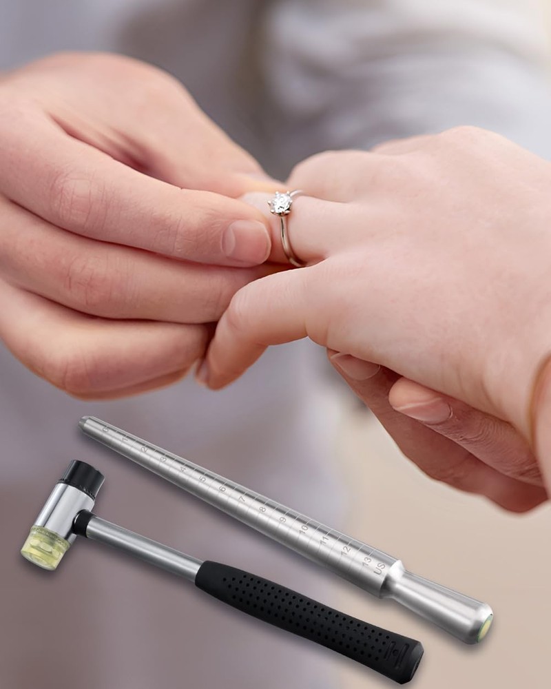 Meowoo Ring Sizer, Can be Hammered Solid Mandrel and Jewelry silver