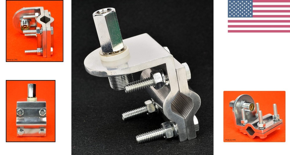 Versatile Double Groove CB Antenna Mount with SO239 Stud - Easy Installation