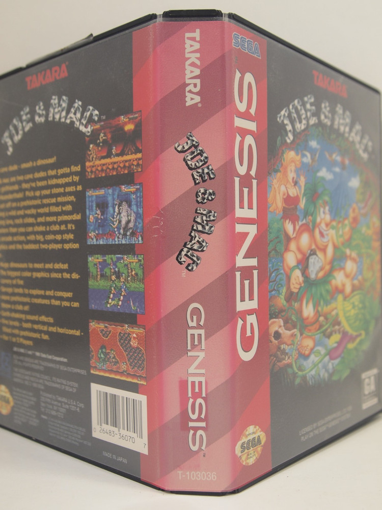 Joe & Mac Case (SEGA Genesis) Authentic BOX ONLY