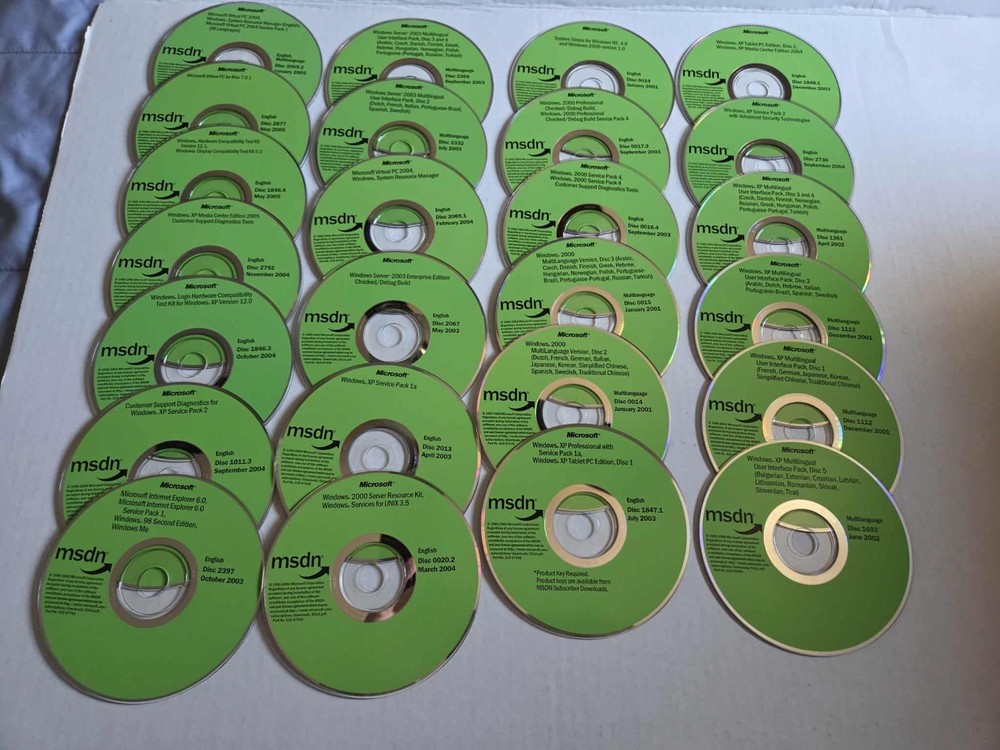 Microsoft MSDN Subscription Archive (2001–2005) – Visual Studio, SQL Server, Win