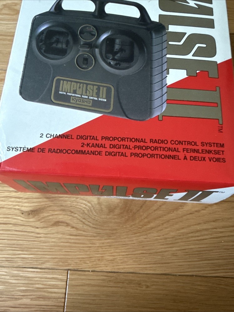 Kyosho Impulse II RC Transmitter w/ Box & Manual | Untested | 26.995 MHz
