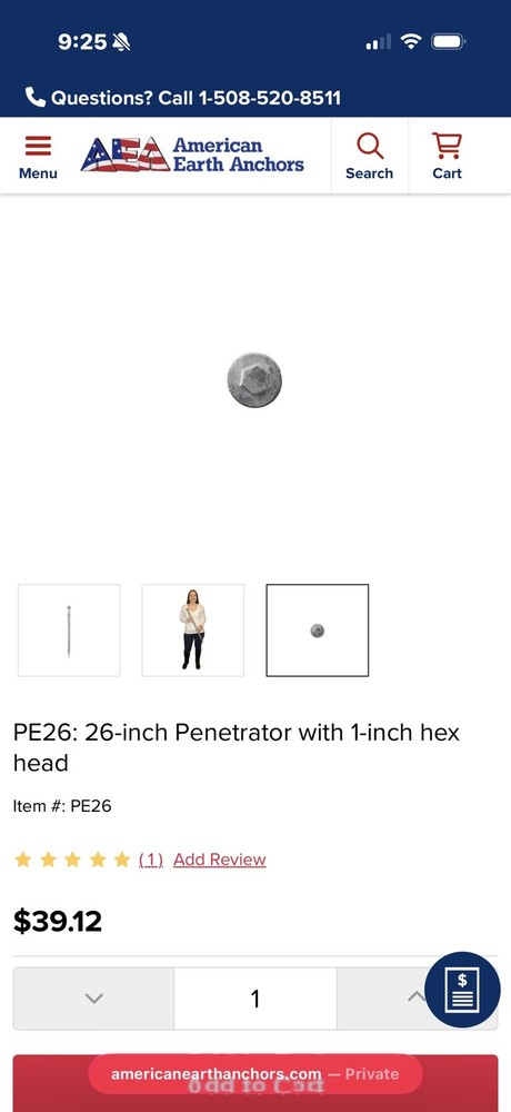 Earth Anchors 26” Penetrators with Tie Down Bracket
