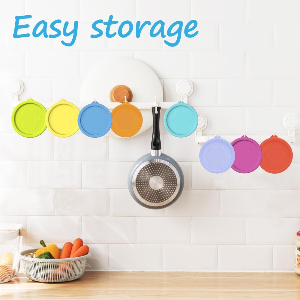 LUVCOSY 1 Cup Silicone Replacement Lids Storage 1 - 4 Pack, colorful