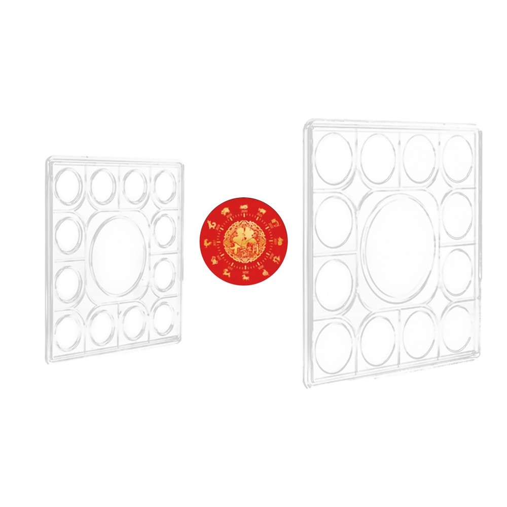 12 Coins Storage Box Commemorative Coin Display Holder Collection Case Plastic k