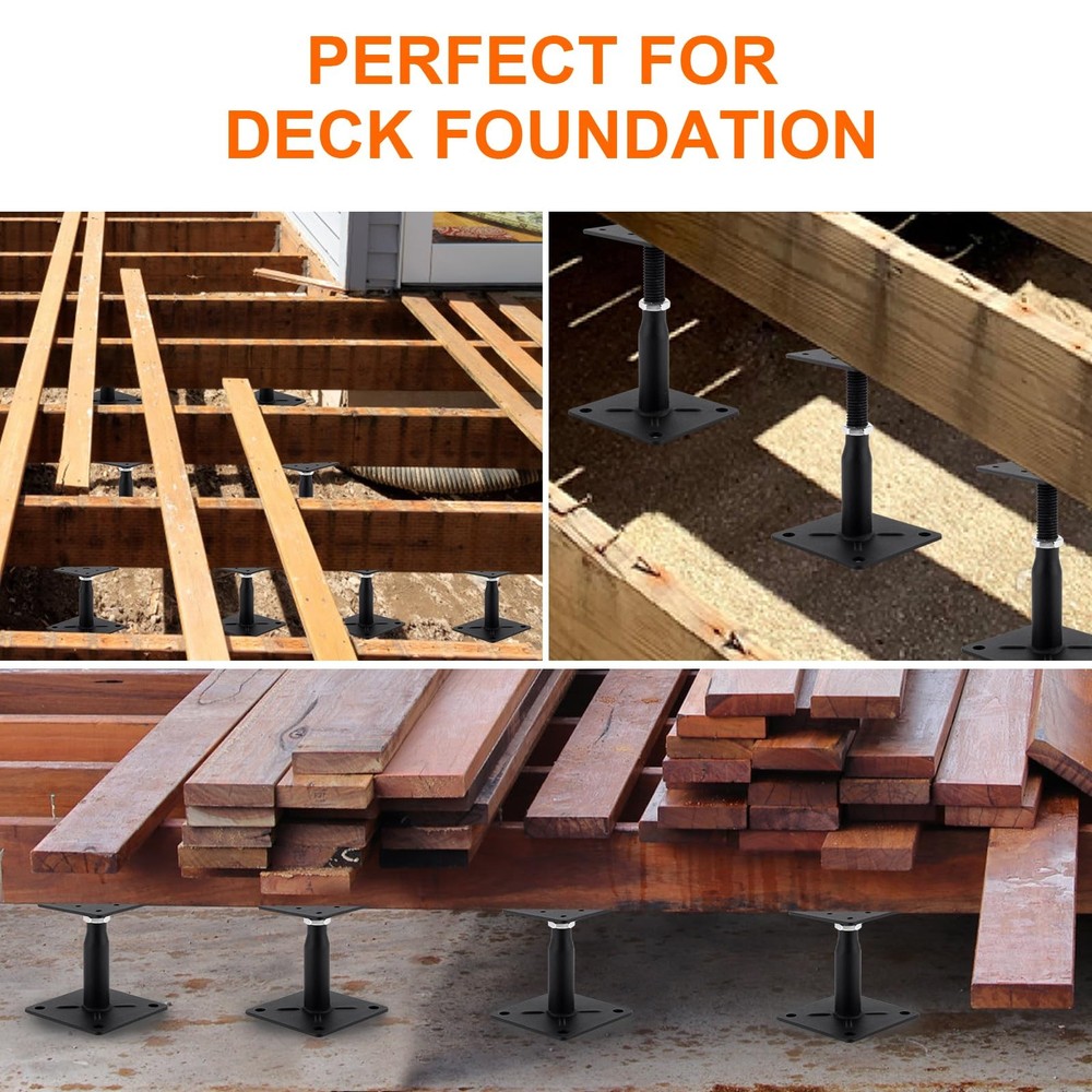 Adjustable Support Jack 2Pack for Decks, RV Steps, Foundation Stabilization