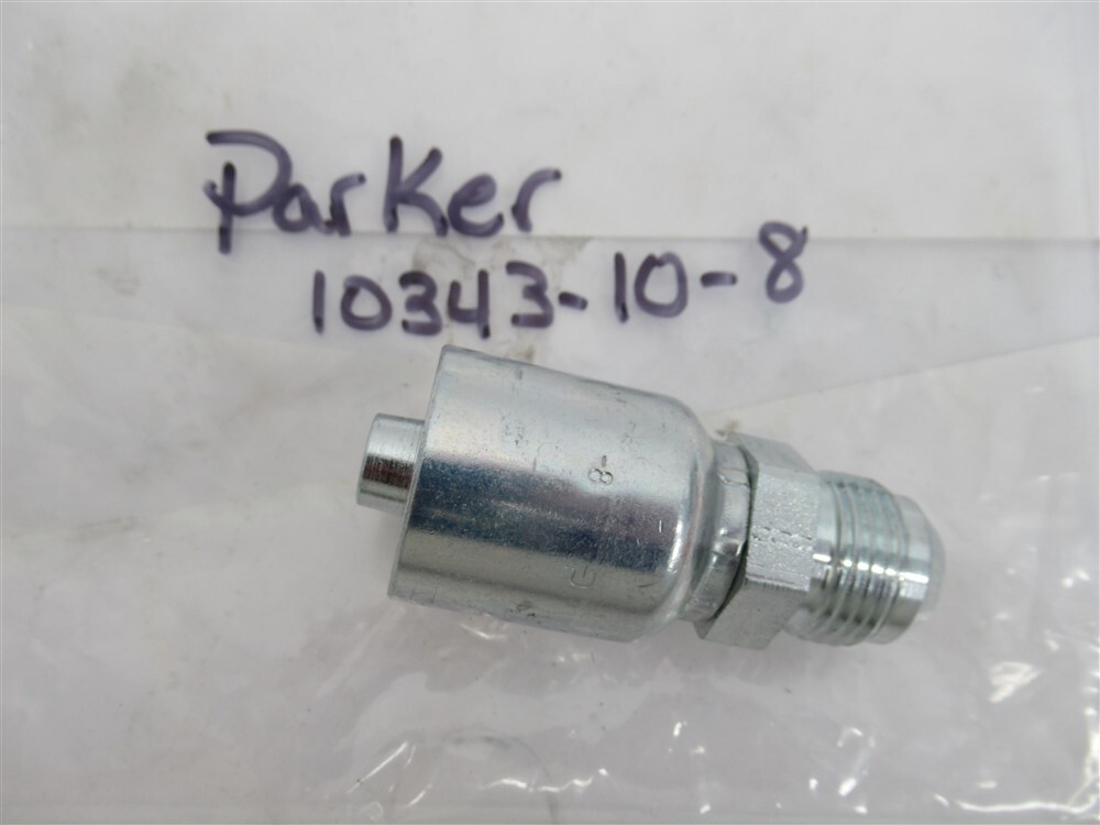 Parker 10343-10-8 , Straight Crimp Style Hydraulic Hose Fitting
