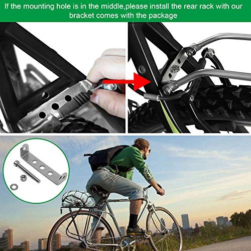 Bike Cargo Rack w/Bungee Cargo Net & Reflective Logo Universal Adjustable