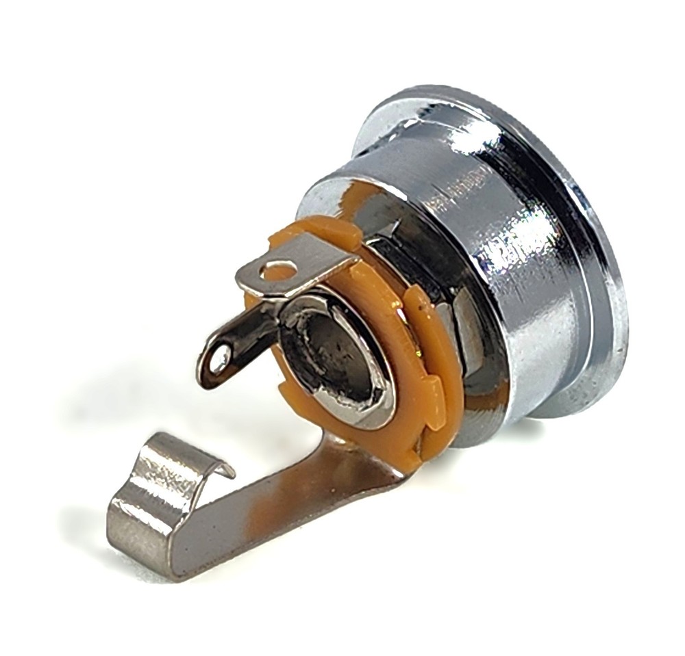 Chrome Modern Tele Jack Socket w/ Jack & Screws