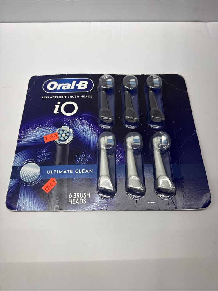 Oral-B iO Toothbrush Replacement Head -  ( 6 Pack (3) White & (3) Black
