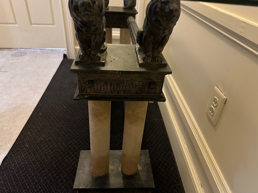 Mid 20th Century Black Lion Console Table