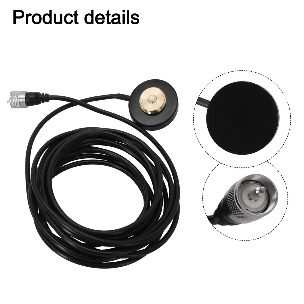 Convenient NMO Magnet Mount Base for UHF NMO Antennas 5M Cable Easy Setup