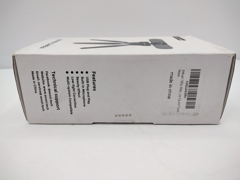 Aoozi Webcam Full HD 1080P - USB Web Camera Built in Microphone