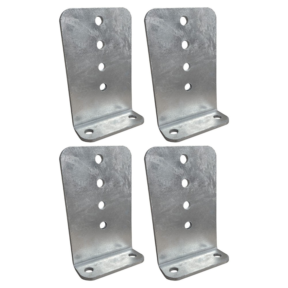 4 Pack - 8" Galvanized L-Type Boat Trailer Bunk Bracket, Heavy Duty