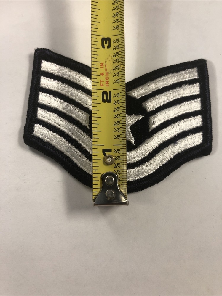 PATCHES 1976-1993 USAF Air Force Rank TECHNICAL SERGEANT E-6 BLUE MALE