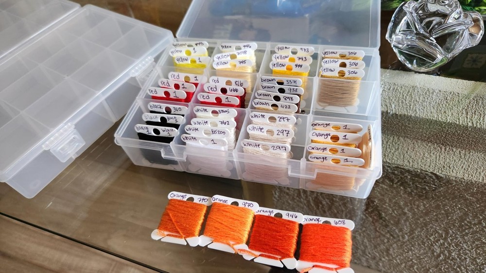 200PCS Embroidery Floss Bobbins Plastic Thread Organizer Sewing Storage