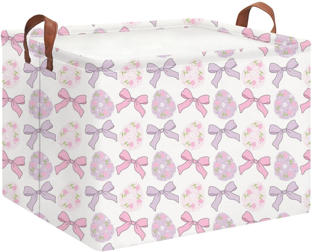 HKEC Rectangle Easter Basket Empty,Easter Gift Bakset,Easter Basket for Egg H...