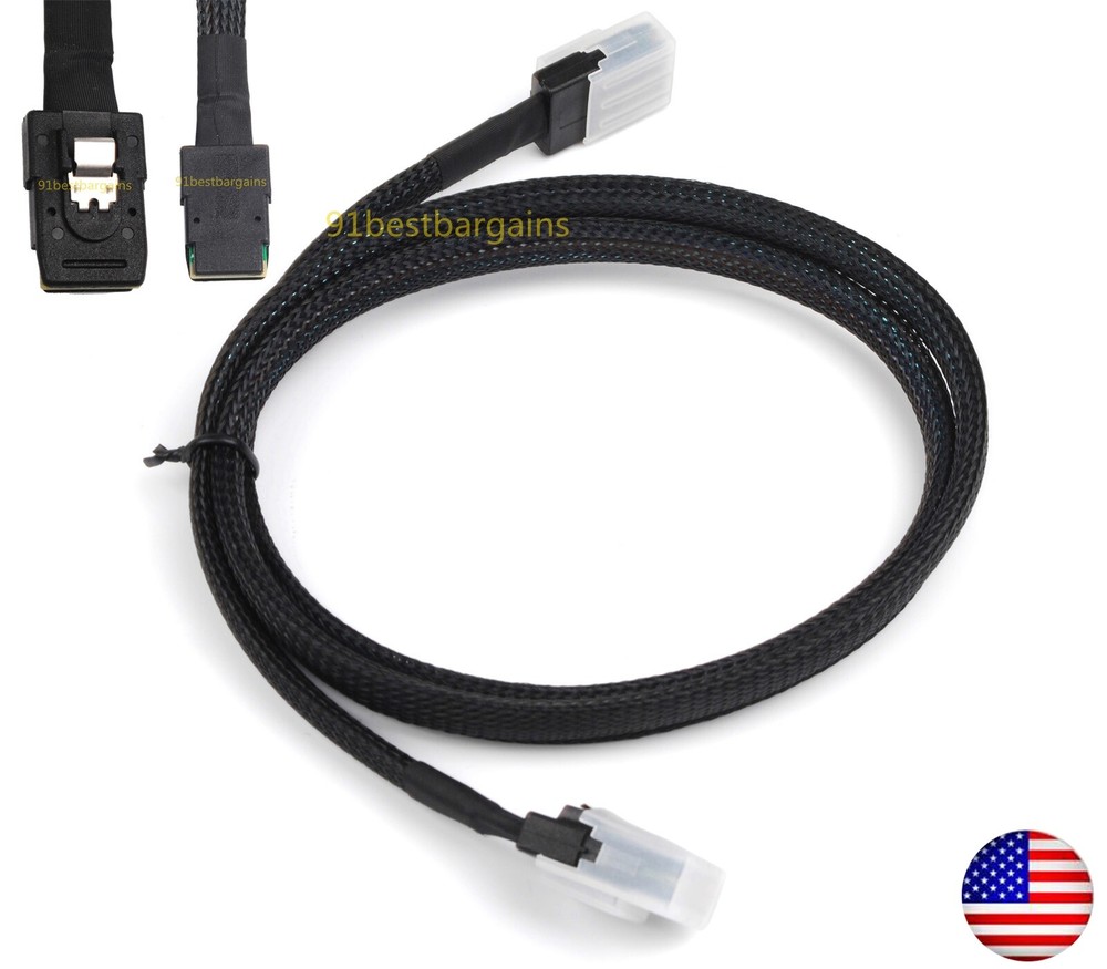 2pcs Internal Mini SAS 36Pin SFF-8087 to 36Pin SFF-8087 SAS Data Server Cable 1M
