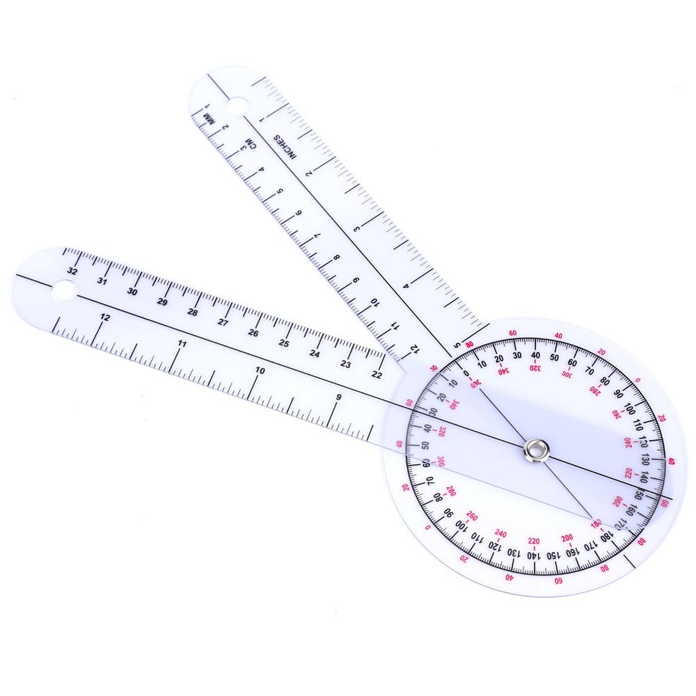 5Pcs 6/8/10inch Protractor Angle Ruler Spinal Goniometer