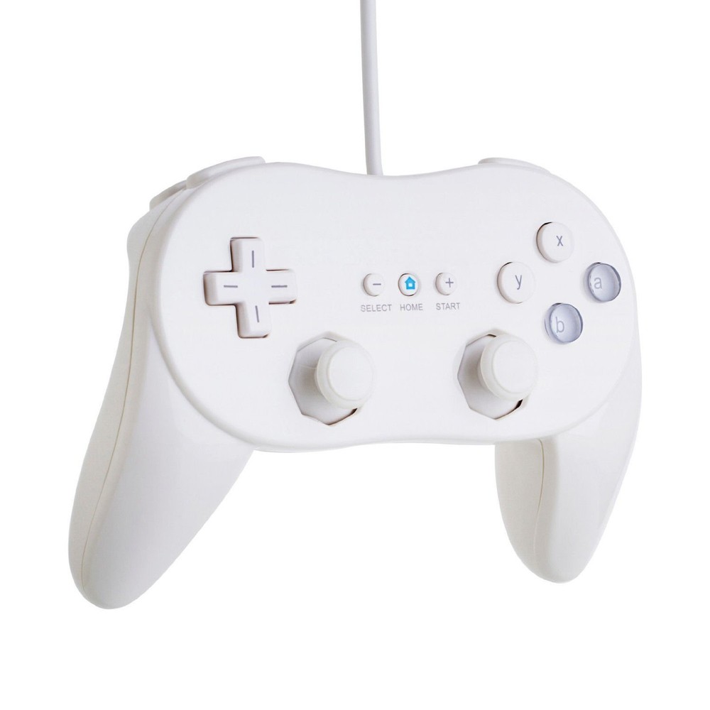 2pcs Classic Controller Pro For Nintendo Wii Remote White US Ship