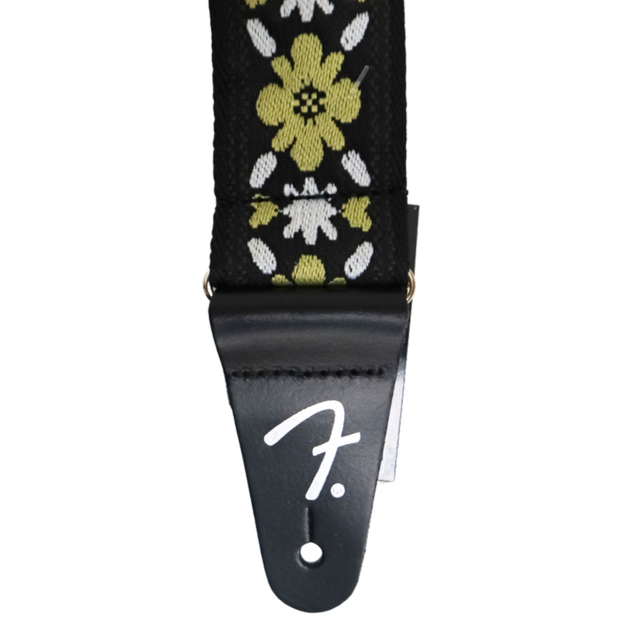 Fender Pasadena Woven Strap – Yellow Clover, 2"