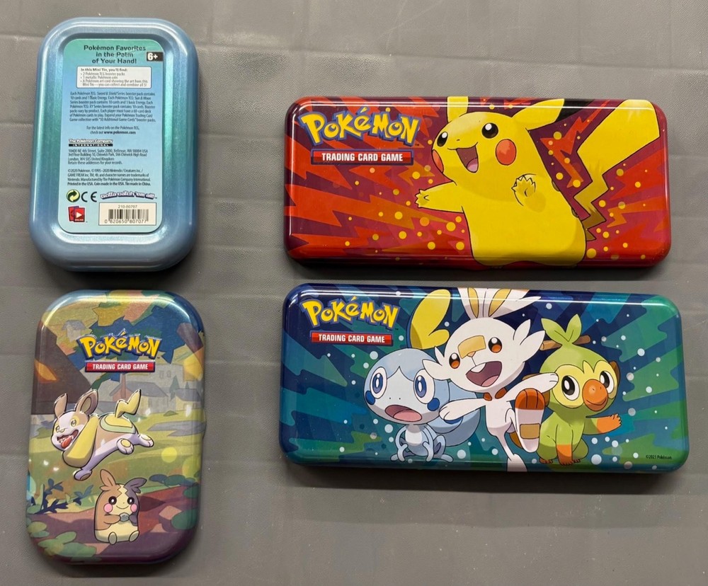 Pokemon Pencil Tin Pikachu  Galar Starters Case and Mini Tin