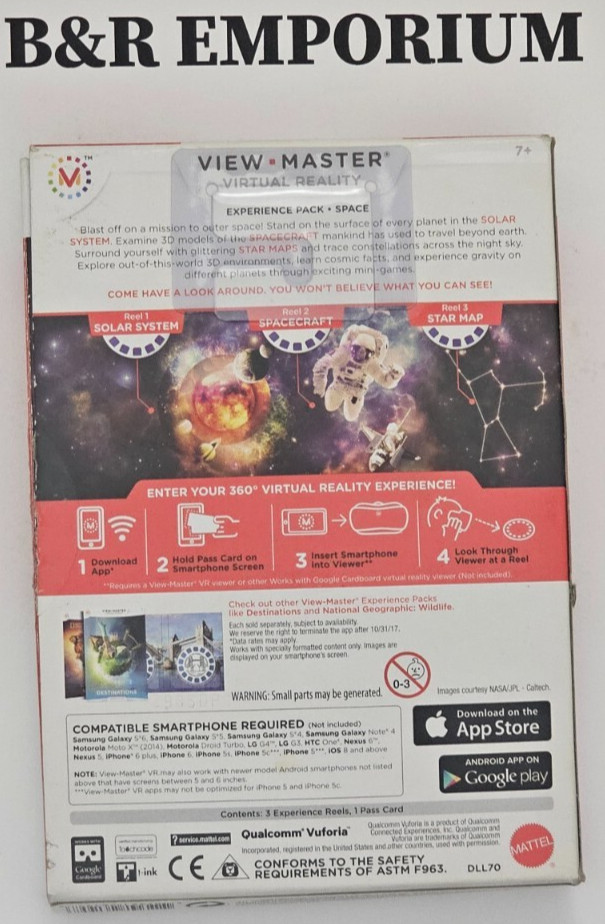 Set of 2 View Master Virtual Reality Experience Pack: Destinations, Space
