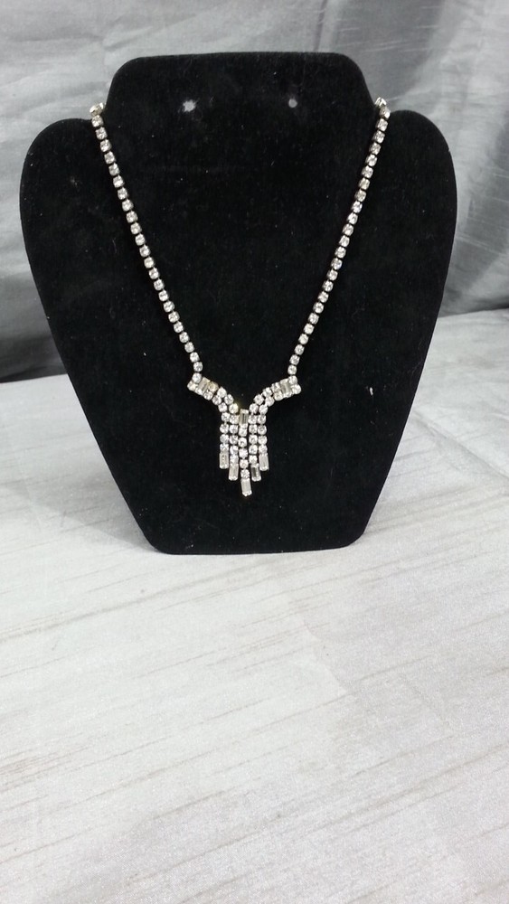 Rhinestone Necklace  8 inch