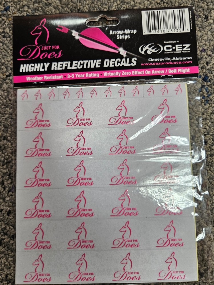 THREE PACKAGES C-EZ Just For Does Highly Reflective Decals 