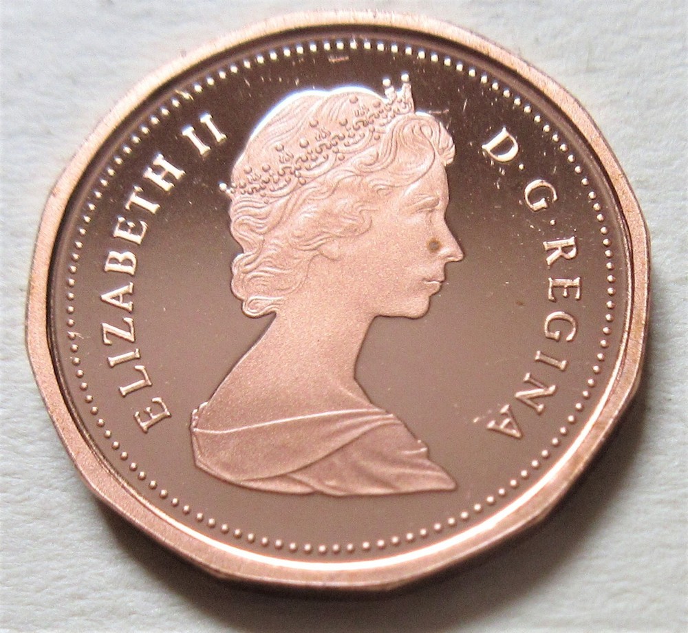 1987 Canada PROOF Small Cents Coin. Mint UNC. Penny 1cent