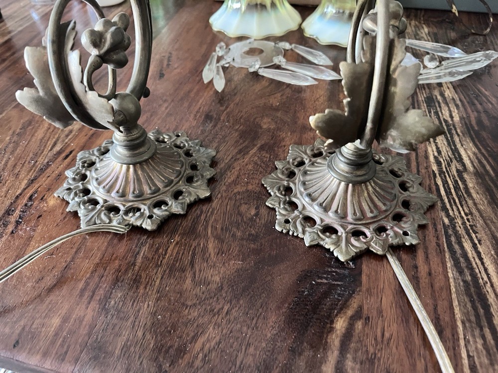 Victorian Era Brass Lamp Wall Mount