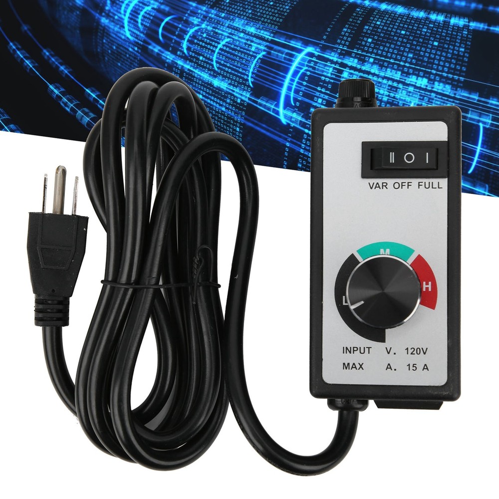 Fan Speed Controller Variable Adjuster Electronic 120V 1500W 15A US Plug 2 New