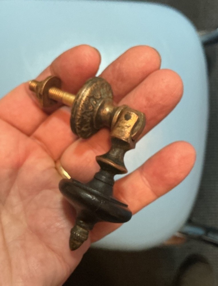 RARE ANTIQUE TEARDROP BLACK EBONIZED VICTORIAN PULL PRICED PER PULL BEAUTIFUL!