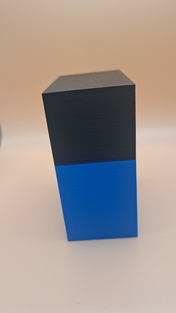 3d Printed Standard 60 Card Deck Box (Black Top Blue Bottom)