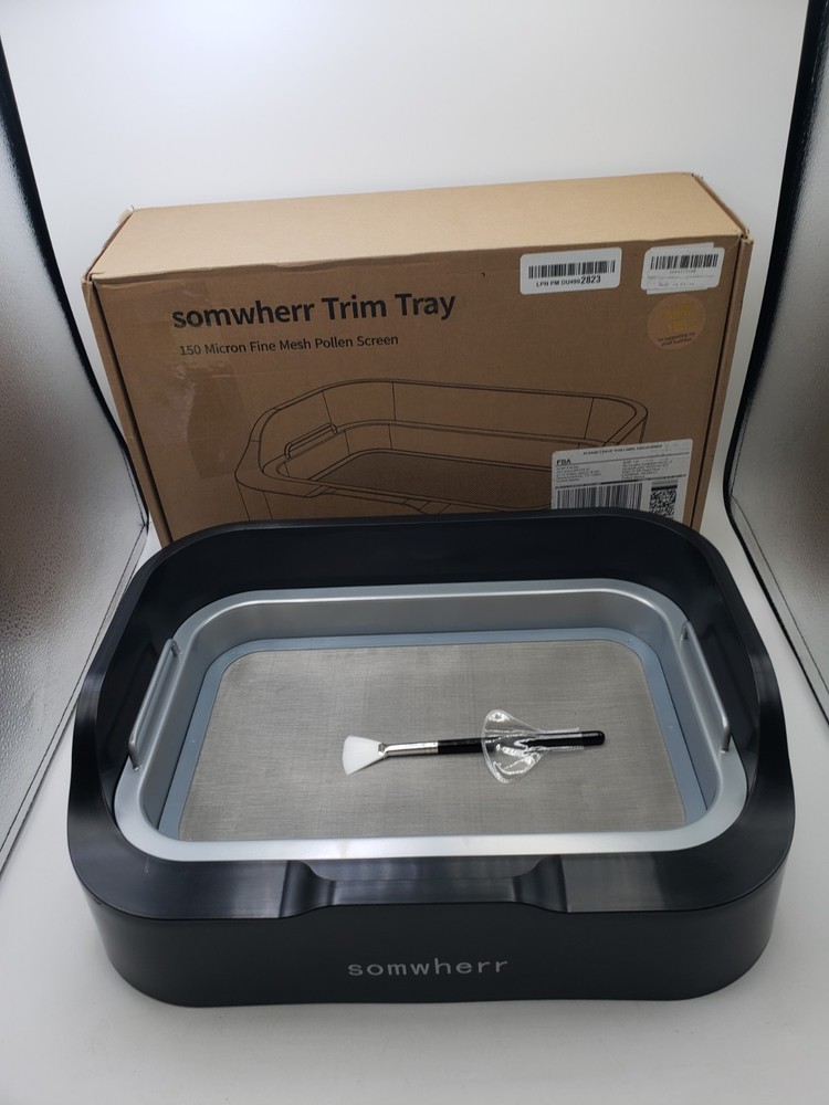 somwherr Tray with Replaceable 150 Micron Fine Mesh Screen and Static Brush