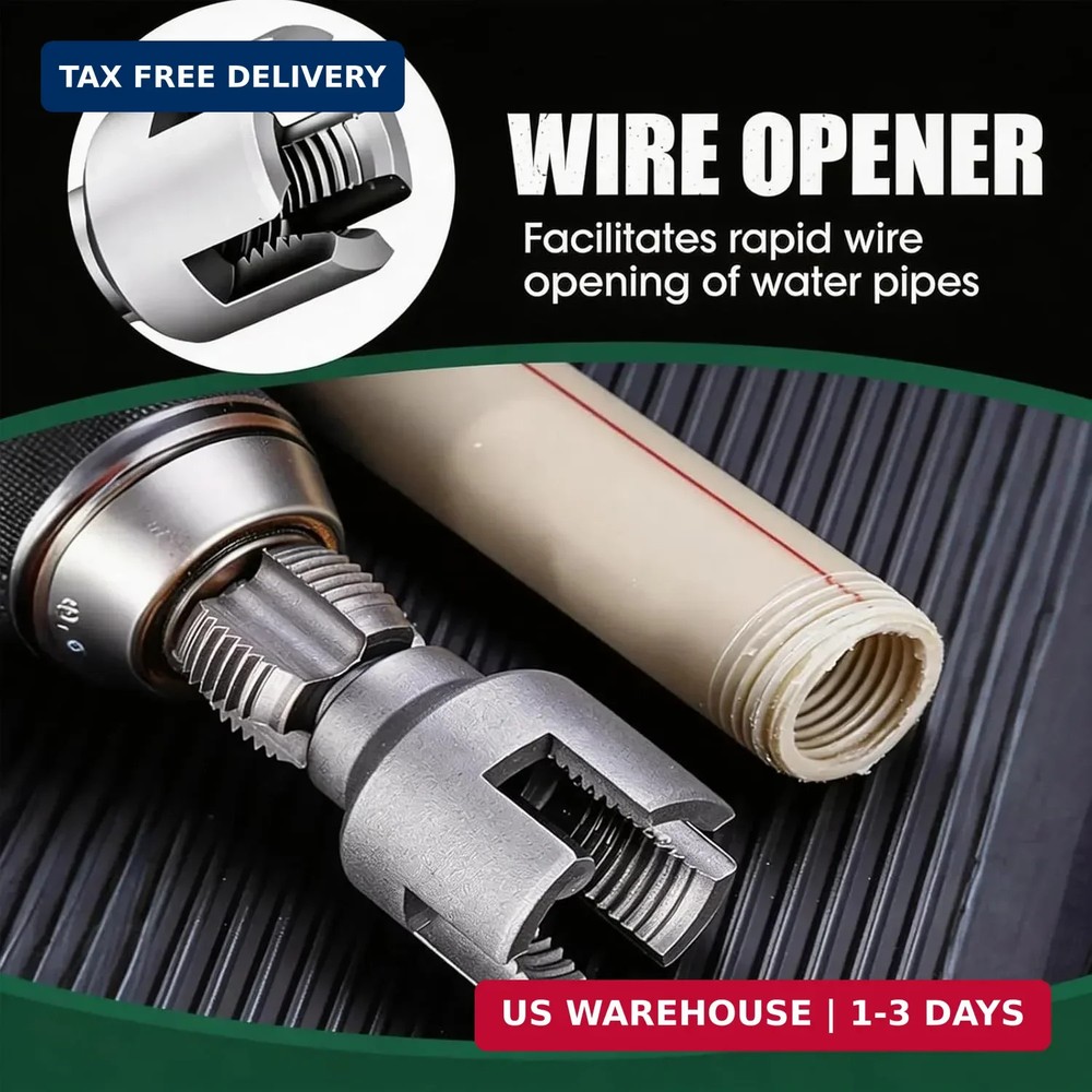 2PCS PVC Pipe Threader Kit, Pipe Thread Cutting Tool 1/2" 3/4" - Integrated Inte