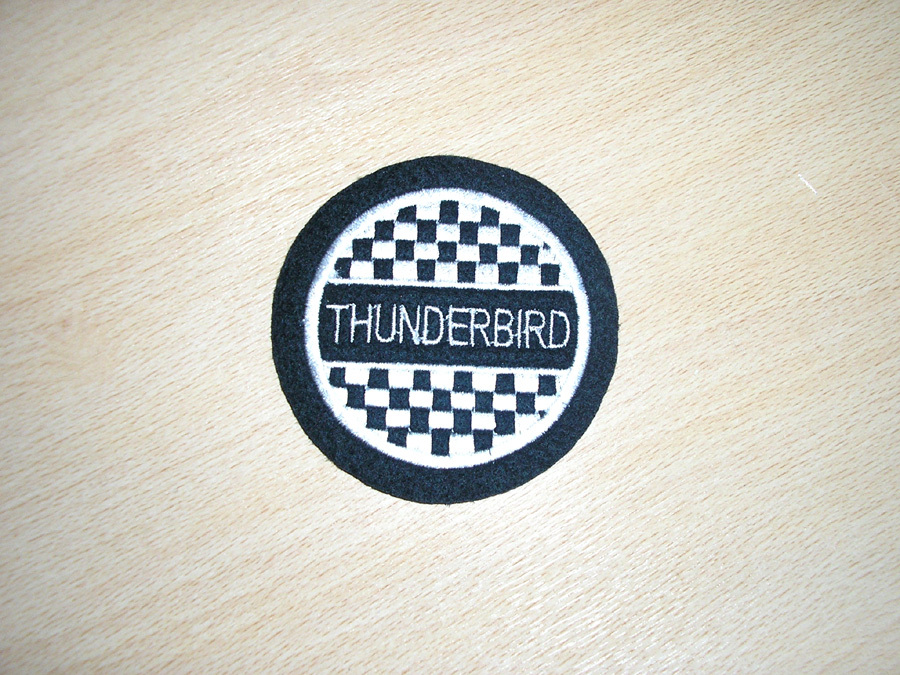 THUNDERBIRD CHEQUERED SEW ON PATCH-NORTON/TRIUMPH