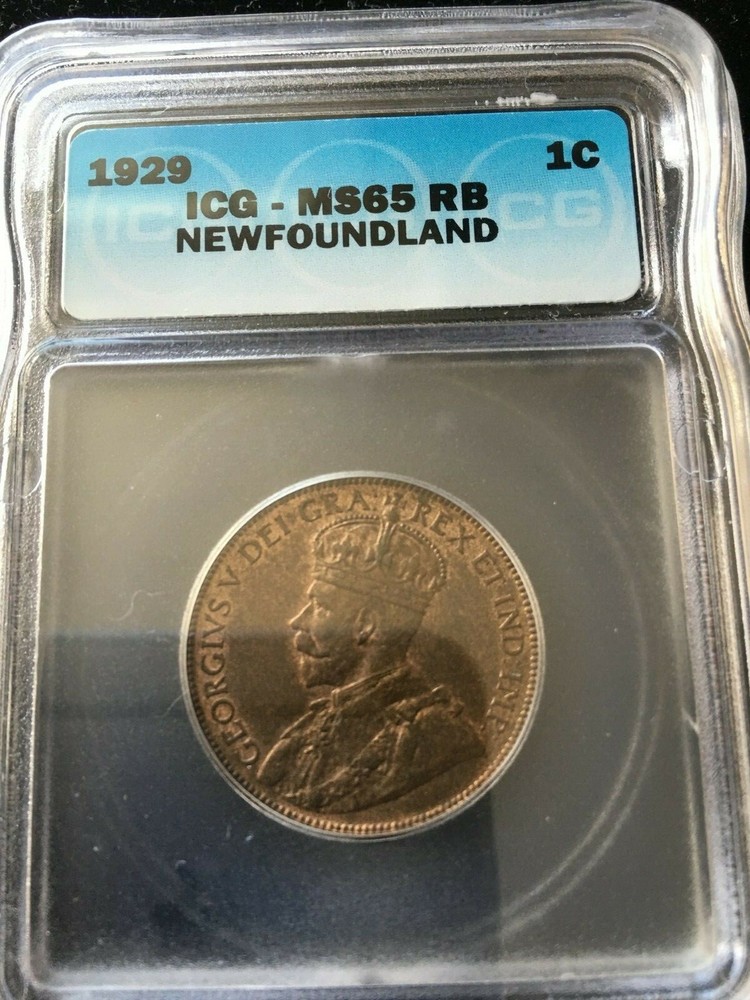 1929  ICG Graded Newfoundland Large  ¢1 Cent, **MS-65** #4301
