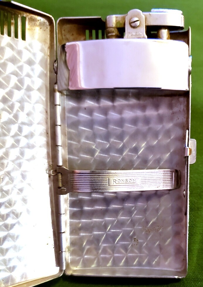 Ronson Pocket Pal Cigarette Lighter Integrated Case